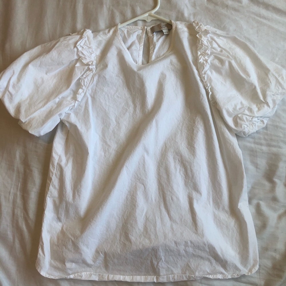 Loft Petite short sleeve puff top xxsp, New